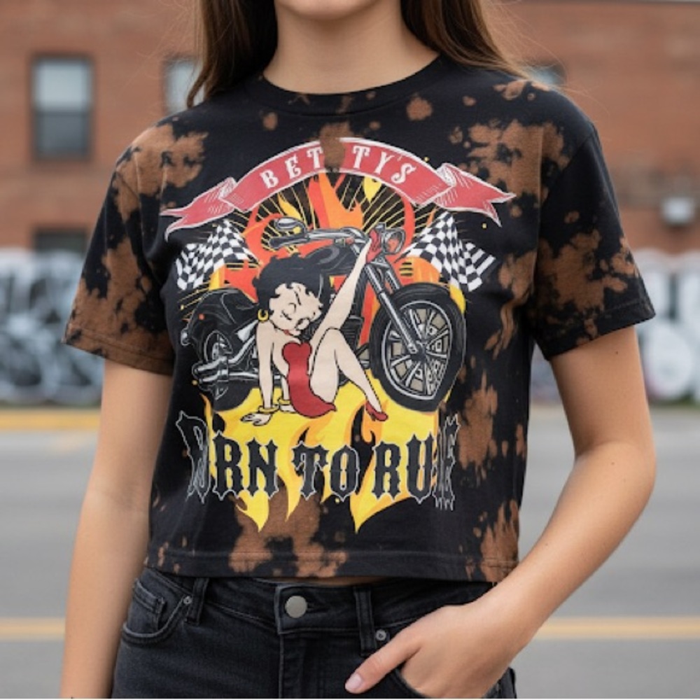 Betty Boop Black and Brown Graphic Tee